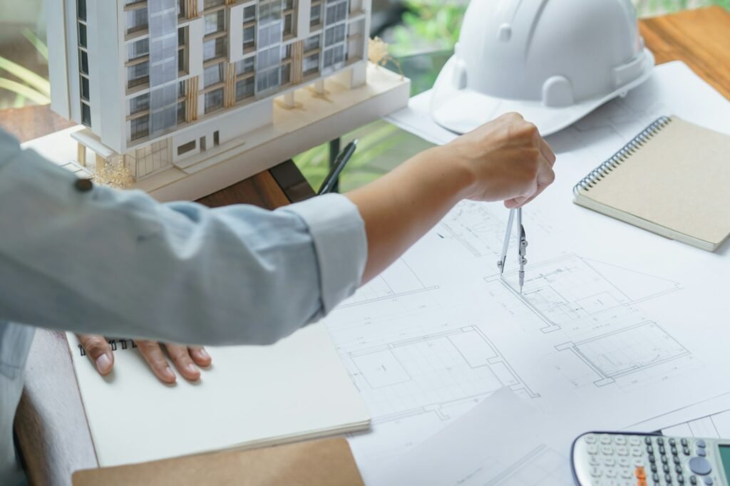 Architecture drawing on architectural Creative project business architecture